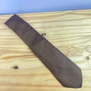 *2/30* Barneys New York Navy and Orange Silk Tie